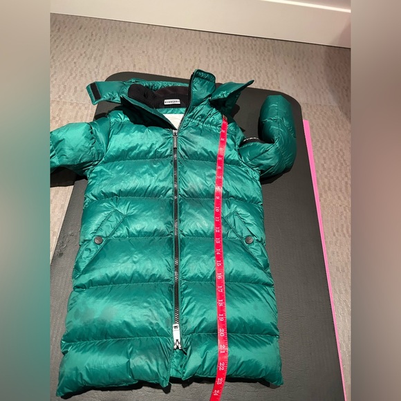 Burberry Kids Green Detachable Hood Down-filled Puffer Coat Size 6 - Picture 13 of 14